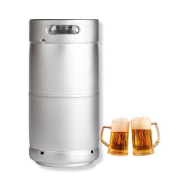 Imagem de Barril Chopp Inox 10 Litros Slim Cerveja Válvula Sifão Vácuo Destravad