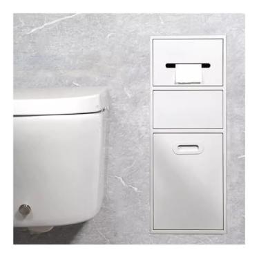 Imagem de Organizador de prateleira embutida, nicho de chuveiro de aço inoxidável, alcofa embutida, nicho de banheiro de aço inoxidável, para cozinha/sala de estar/quarto (branco, B)