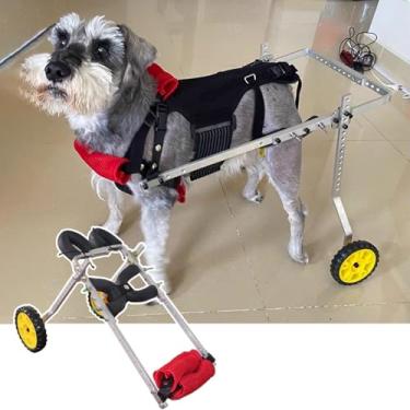 Imagem de Cadeira de rodas ajustável para cães para pernas traseiras - Auxílio para mobilidade de animais de estimação para gatos e cães com deficiência, andador de apoio ao envelhecimento, ferramenta de