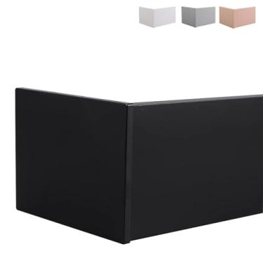 Imagem de Caixa de cortina blackout sem faixa - tamanhos de 1,5 m a 6 m, valência de cornija de janela elegante para cortinas, placa de trilho de cortina de chuveiro, 4 cores (preto, 5 m)