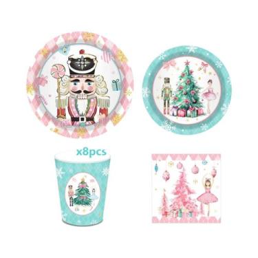 Imagem de Louças Descartáveis De Natal: Pratos, Guardanapos E Copos Com Tema Que