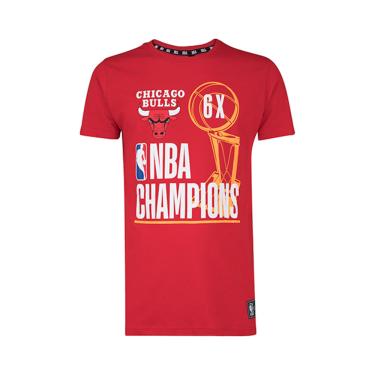 Imagem de Camiseta Básica Masculina Estampada Chicago Bulls Vermelha N585A - NBA