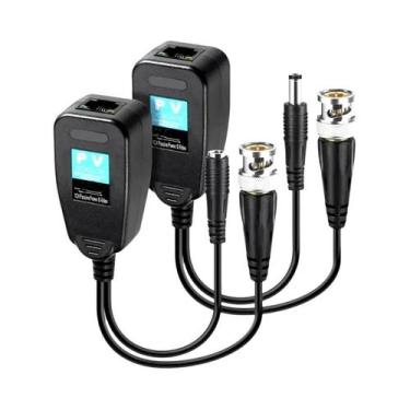 Imagem de Transceptor Passivo Balun RJ45 Para Coaxial BNC De Alta Definição Para