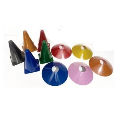 Imagem de kit Treino Funcional Agilidade 5 Chapeu Chines Demarcatorio + 5 Cone L
