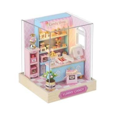 Imagem de Casa De Bonecas Miniatura DIY Em Madeira, Quebra-Cabeça 3D Com Móveis 