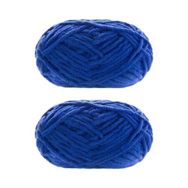 Imagem de Fio De Veludo Grosso 2 Peças 50g Cada Lã Chenille Macia Para Tricô Art