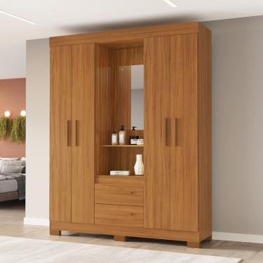 Imagem de Guarda-roupa Capelinha com 2 Gavetas e Espelho Freijó