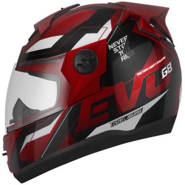 Imagem de Capacete Moto Fechado Pro Tork Evolution G8 Evo Brilhante Com Nariguei