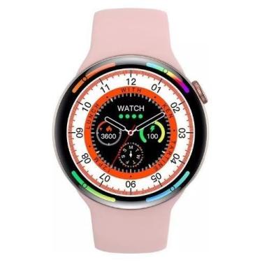 Imagem de Relógio Inteligente Smartwatch Redondo Rosa Masculino X Pro Serie 10 O