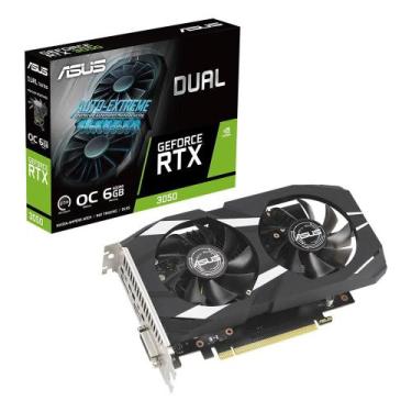 Imagem de Placa de Vídeo RTX 3050 ASUS 6G Dual OC NVIDIA GeForce, 6GB GDDR6, DLS