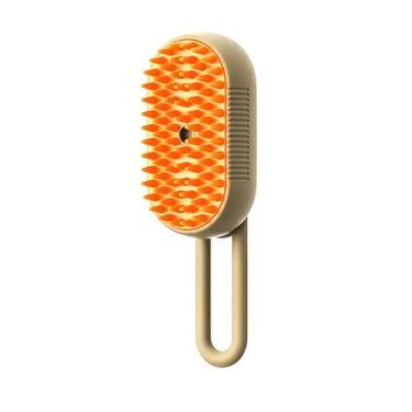 Imagem de Escova à Vapor Bege/Laranja Para Pets 3 Em 1 Remove Pelos - B2