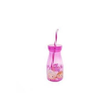 Imagem de Copo rosa com canudo anna e elsa frozen tsum tsum 350ml - disney