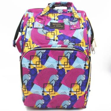 Imagem de Mochila Bolsa Multifuncional Mommy Bag Impermeável Winth, Roxo