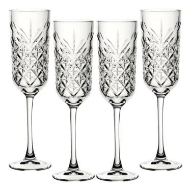 Imagem de Conjunto 4 Taças Vidro Pasabahce Timeless Champanhe 175ml Transparente