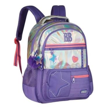 Imagem de Mochila de Costas Rebecca Bonbon Shine Holográfica Violeta