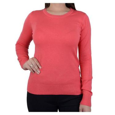 Imagem de Blusa Feminina Facinelli By Mooncity Tricot Rosa Coral 65107, P, Amare