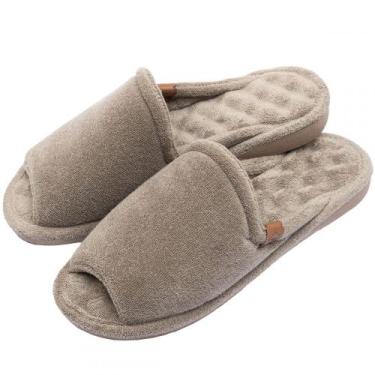 Imagem de Pantufa Atoalhada Anatômica com Espuma Massageadora - Caqui - 37/38 - 