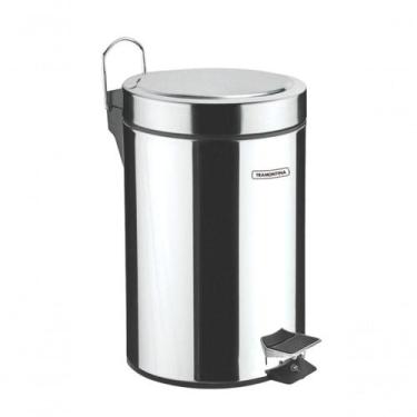Imagem de Lixeira Inox Com Pedal 20 L Acabamento - TRAMONTINA