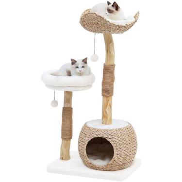 Imagem de Torre para Gatos KULAMOON com Arranhador e Condomínio de Madeira