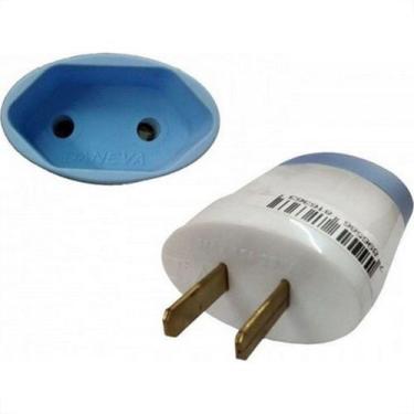 Imagem de Pino Adaptador Daneva 2 Polos 15A. Redondo Para Chato - 1636 - Kit C/1