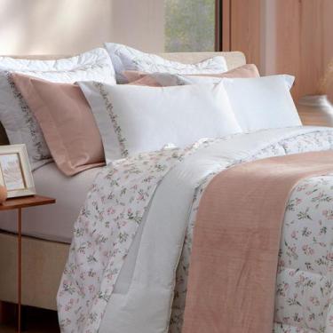 Imagem de Jogo de Cama Queen 200 Fios Vida Bela Kacyumara 04 Peças Rosale - Casa