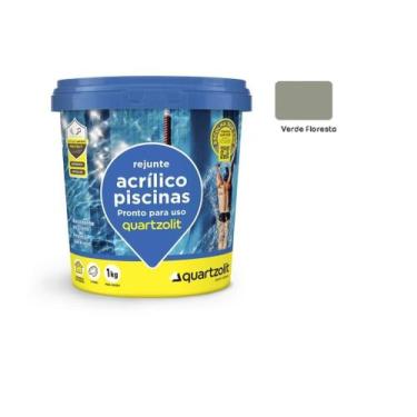 Imagem de KIT 4X Rejunte Acrílico para Piscinas Impermeável QUARTZOLIT 1kg, VERD