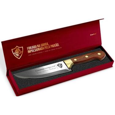 Imagem de Faca Churrasco Steel Gold Times Futebol sortidas Brasfoot Cor:Fluminen
