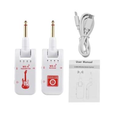 Imagem de Sistema De Áudio Sem Fio Para Guitarra 2.4GHz 8 Canais Alcance De 40m 