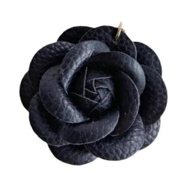 Imagem de Chaveiro Feminino De Couro Com Camélia Fofa, Pingente De Flor Para Moc