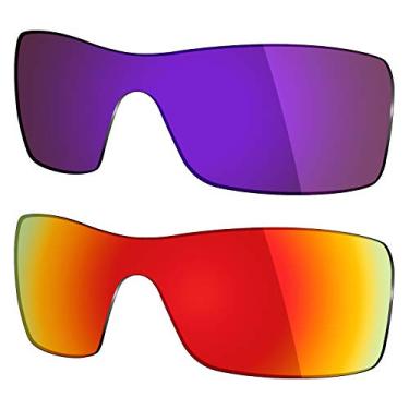 Imagem de Mryok 2 pares de lentes polarizadas de substituição para óculos de sol Oakley Batwolf – Opções