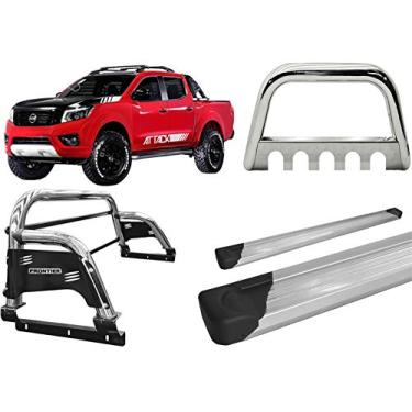 Imagem de KIT QUEBRA MATO+SANTO ANTONIO H3+ESTRIBO FONTIER 17/20 CROMO