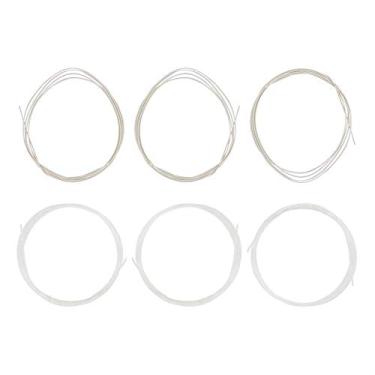 Imagem de Bnineteenteam 6 peças/conjunto de cordas de guitarra folclóricas peças de reposição para guitarra acústica Nylon Core Strings kit acessórios de instrumentos musicais