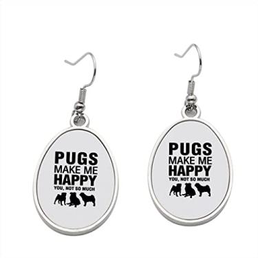 Imagem de Brinco Pugs Make Me Happy – Brincos pendentes para meninas – Presente de festa de aniversário dos namorados