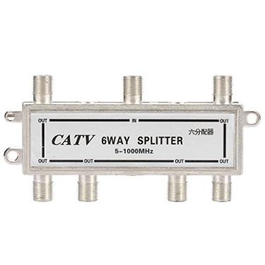 Imagem de Divisor de 6 vias, divisor de cabo coaxial digital bidirecional, divisor de antena coaxial de 51000 MHz