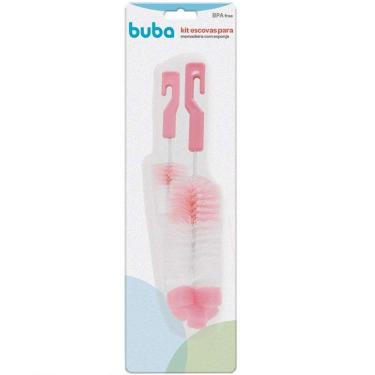 Imagem de Kit Escova para Lavar Mamadeira e Bico com Bucha Esponja
