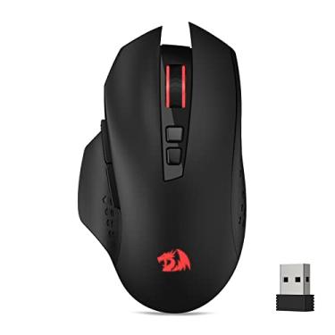 Imagem de Mouse para jogos Redragon sem fio Gainer M656, mouse sem fio 4000 DPI 2,4 GHz com 5 níveis de DPI, 7 botões macro, retroiluminado por LED vermelho e software/drive Pro, para PC/Mac/Laptop