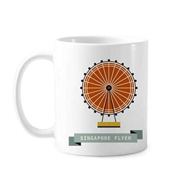 Imagem de Singapore Flyer Landmark Art Deco Presente Caneca de Cerâmica Copo de Porcelana de Café Utensílios de Mesa
