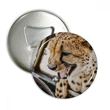 Imagem de Emblema multifuncional com ímã de geladeira e estampa de leopardo para animais selvagens e animais selvagens