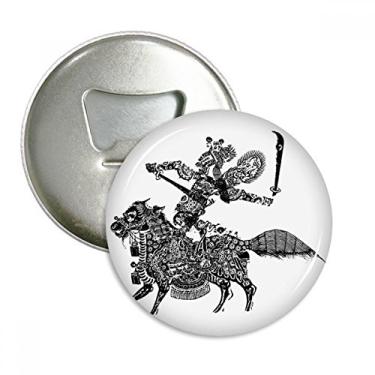 Imagem de Emblema multifuncional com emblema de ímã de geladeira, ópera chinesa tradicional Shadow Play