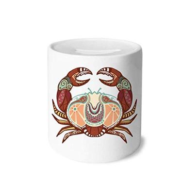 Imagem de DIYthinker Cancer Constellation Zodiac Symbol Money Box Saving Banks Ceramic Coin Case Kids Adults