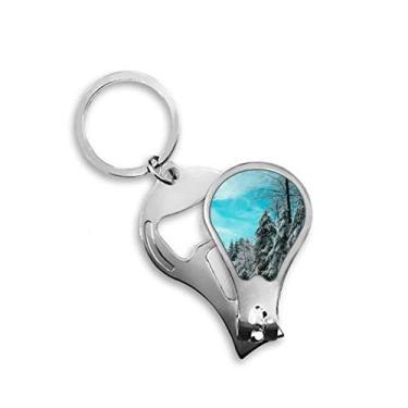 Imagem de Pinheiro Nuvens Azul Céu Cortador de Unhas Abridor Chaveiro Tesoura
