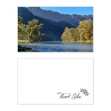 Imagem de River Mountain Hill Forest Reflection Cartão de agradecimento de água Cartão de agradecimento de aniversário