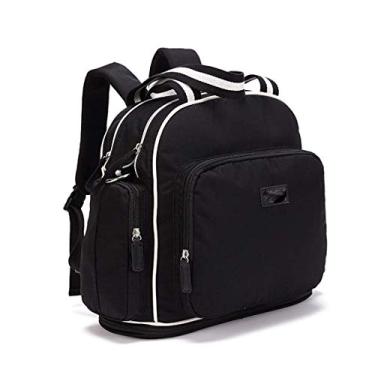 Imagem de Bolsa multifuncional para fraldas Bolsa para fraldas multifuncional à prova d'água mochila de viagem para cuidados com o bebê, design de fundo escalável, elegante e durável Alta capacidade