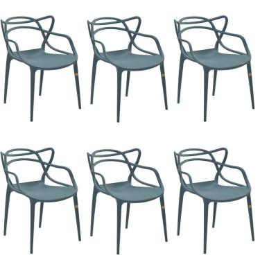 Imagem de Kit 6 Cadeiras Allegra Verde Petróleo Rivatti