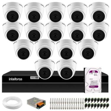 Imagem de Kit 16 Câmeras Intelbras VHL 1220 Dome HDCVI LITE Full HD 1080p Visão Noturna 20m + DVR Intelbras MHDX 1216 Full HD 16 Canais Multi HD + HD 2TB