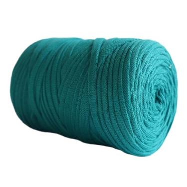 Imagem de Tachiuwa Fio de tricô fio grosso crochê camiseta fio crochê projetos espaguete fio tecido pano fio para sacos almofada tapetes, verde escuro