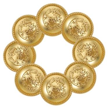 Imagem de STOBOK 20 Unidades botão dourado botão jeans decoração vintage botões metálicos costurar botões de roupas Britânico decorar espigas de trigo acessórios Botões costurados à mão Liga