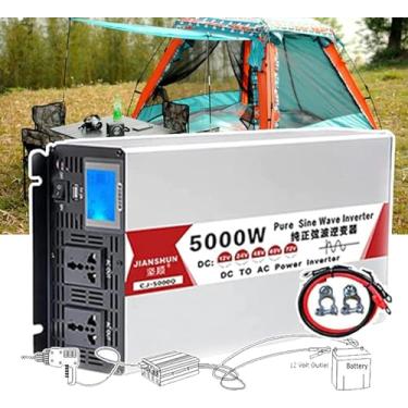 Imagem de Inversor De Energia Onda Senoidal Pura (4000w-8000w), Com Display E Porta Usb E 2 * Universal, 12v/24v/48v/60v Dc Para 110v/220v Conversor Ac, Carro/CaminhãO/Rv/Inversor Solar,4000W-48vto220V