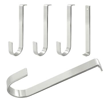 Imagem de Litoexpe Ganchos de revestimento de vinil – Pacote com 4 ganchos de revestimento de aço inoxidável, sem necessidade de perfuração para ganchos de revestimento de placa de cimento de fibra