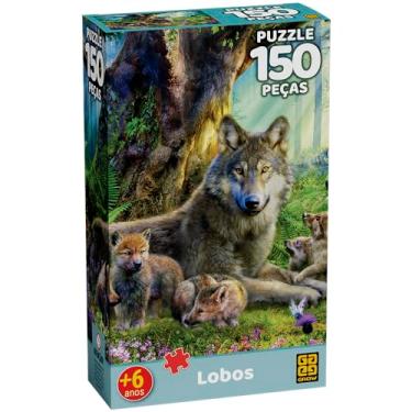 Imagem de Quebra-cabeça 150 peças Lobos Grow a partir de 6 anos 1 ou mais jogadores